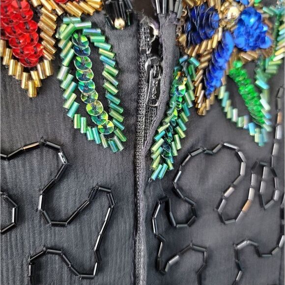 VINTAGE SCALA Beaded 80s Embellished Dress - Picture 14 of 16